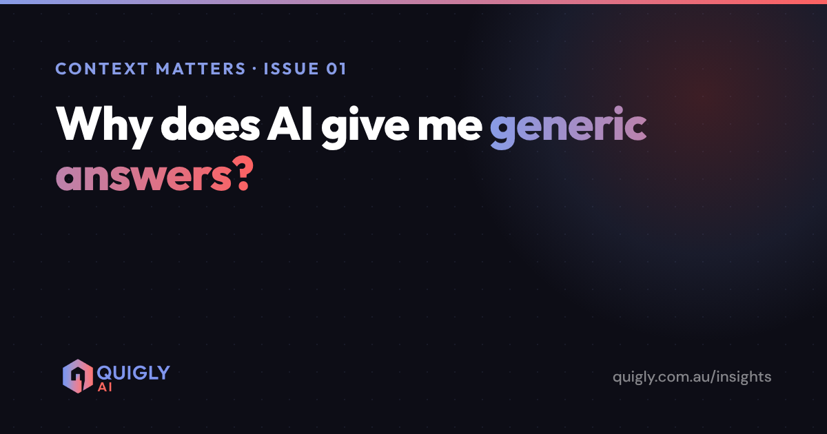 Why does AI give me generic answers?
